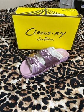 Circus by Sam Edelman Lilac Satin Knotted Slide Sandal